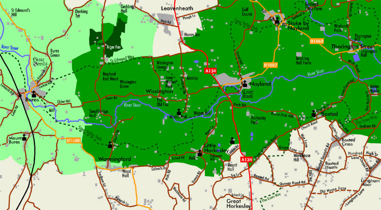 Nayland & Wiston Map